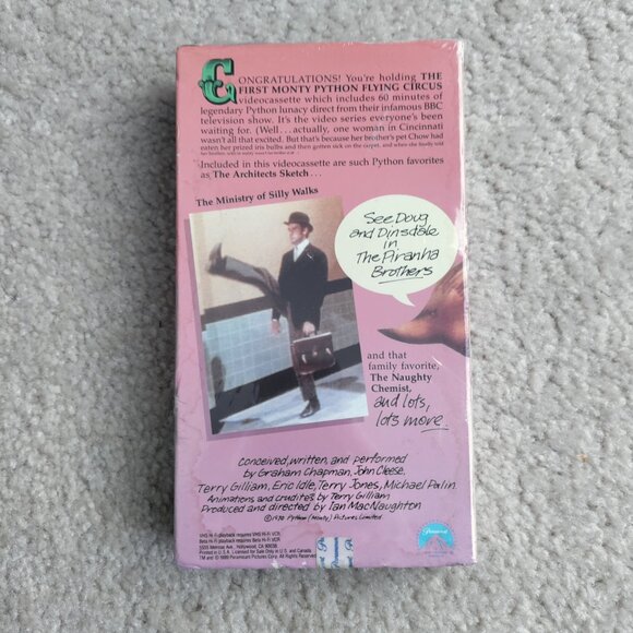 NEW The First Monty Python's Flying Circus VHS Video Cassette Tape 1989 Movie - Picture 2 of 6